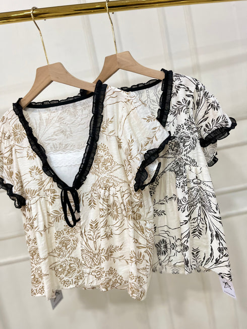 V-neck Short Sleeves Summer Casual Tops